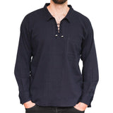 Fair Trade Long-Sleeve Drawstring Shirt from Ecuador - 100% cotton - Choice of Colours