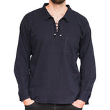 Fair Trade Long-Sleeve Drawstring Shirt from Ecuador - 100% cotton - Choice of Colours