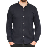 Long-Sleeve Grandad Shirt from Ecuador - 100% cotton - Choice of Colours