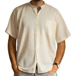Fair Trade Short-Sleeve Grandad Shirt from Ecuador - 100% cotton - Choice of Colours