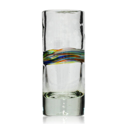 Multi-Stripe Shot Glass - Recycled Glass