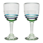 3-colour Ring Wine Glass - Recycled Glass