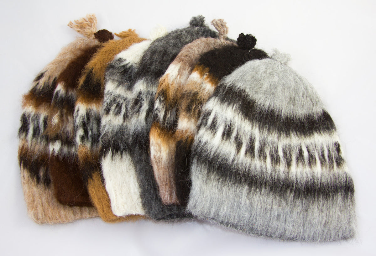 帽子 FUMIKA UCHIDA MOHAIR ALPACA BLEND BEANIE Alpaca-Blend Ribbed Beanie | Toffee Brown | hush