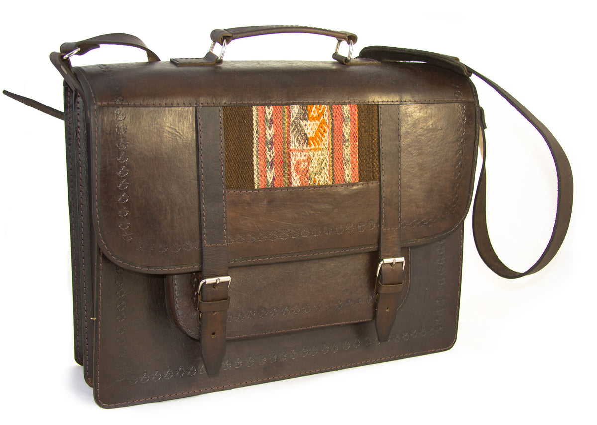 Leather and manta brief case Tumia LAC Retail
