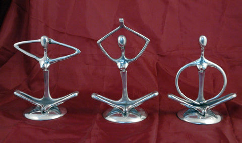 Aluminium Yoga figures 3 styles - Sold Individually