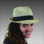 Tumi Striped Trilby Panama Hat