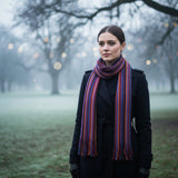 Soft, Long Winter Scarf - Striped