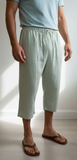 Summer 3/4-Length Trousers, Elasticated Waist, 100% Cotton - Choice of Colours