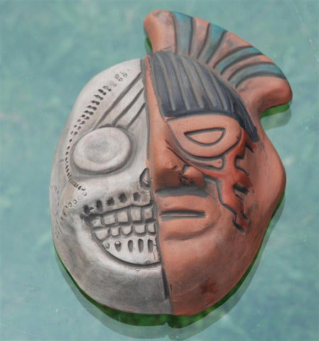 Aztec life & death mask