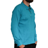 Fair Trade Long-Sleeve Drawstring Shirt from Ecuador - 100% cotton - Choice of Colours