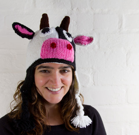 Adorable Animal Hat with Partial Fleece Lining