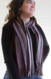 Soft, Long Winter Scarf - Striped