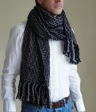 SUPER Long, Extra Thick Striped Winter Scarf - 100% Wool