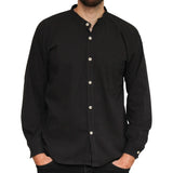 Long-Sleeve Grandad Shirt from Ecuador - 100% cotton - Choice of Colours