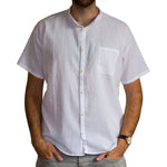 Fair Trade Short-Sleeve Grandad Shirt from Ecuador - 100% cotton - Choice of Colours