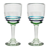 3-colour Ring Wine Glass - Recycled Glass