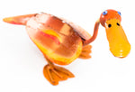 Recycled Tin Brightly Coloured Standing Duck