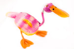Recycled Tin Brightly Coloured Standing Duck