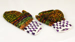 Multicolour fingerless mittens