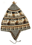 Crochted Alpaca Chullo hat with ear flaps