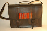 Leather and manta brief case