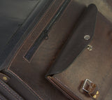 Leather and manta brief case