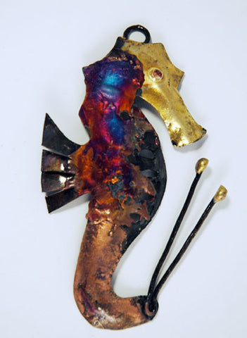 Recycled Tin Seahorse small