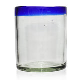 Blue Rim Tumbler - Recycled Glass