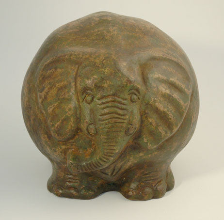 Round ceramic elephant