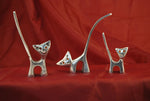Ringholder Aluminium cat set of 3