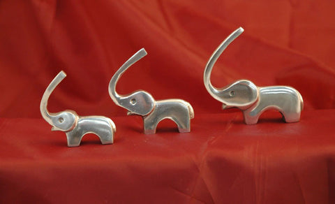 Ringholder Aluminium Elephant set of 3