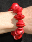 Tagua bracelet coloured and shaped