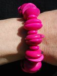 Tagua bracelet coloured and shaped
