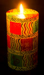 Hand-painted Pillar Candle (8 x 15cm)