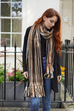 SUPER Long, Extra Thick Striped Winter Scarf - 100% Wool