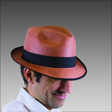 Tumia Orange Trilby Panama Hat