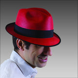 Tumi Red Trilby Panama Hat