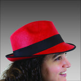 Tumi Red Trilby Panama Hat