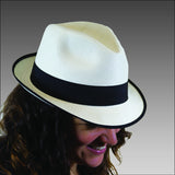 Tumia White Trilby Panama Hat